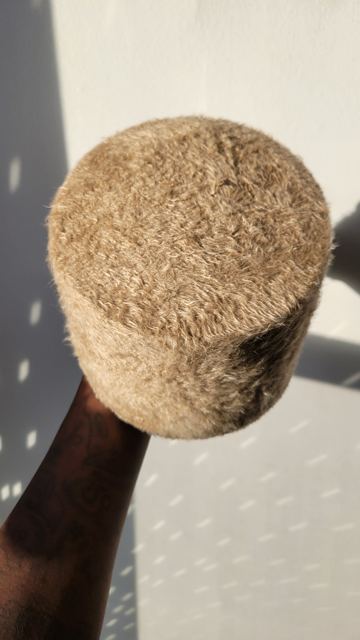 Ivory long hair Rhea Cap