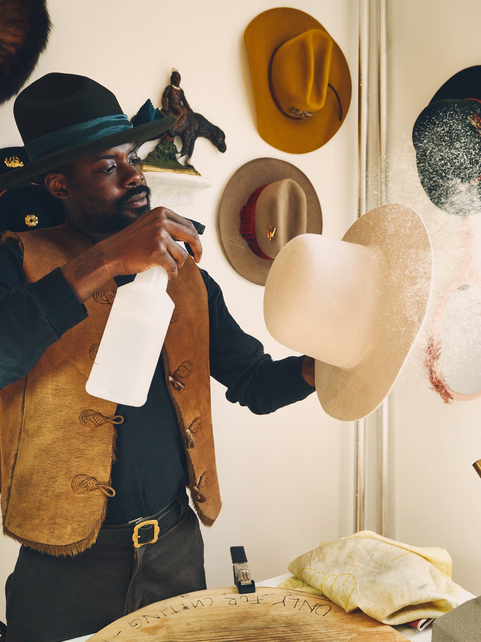 Richard Faison at work in the atelier